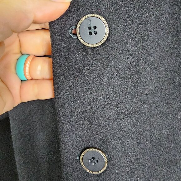 VTG San Felice Black Cashmere & Wool Blazer Sz 48L Ventless Quiet Luxury Formal - Picture 5 of 10